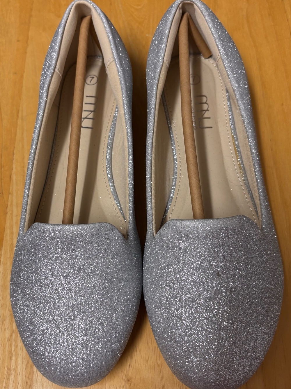 Sparkle Slip-On Loafers in Silver